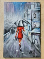 Lady in the Crimson Dress