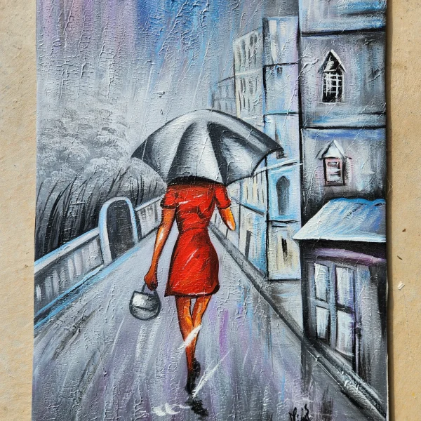Lady in the Crimson Dress